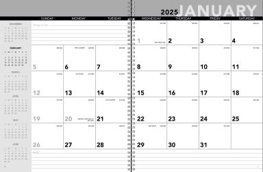 Standard Year Desk Planner with Custom Cover