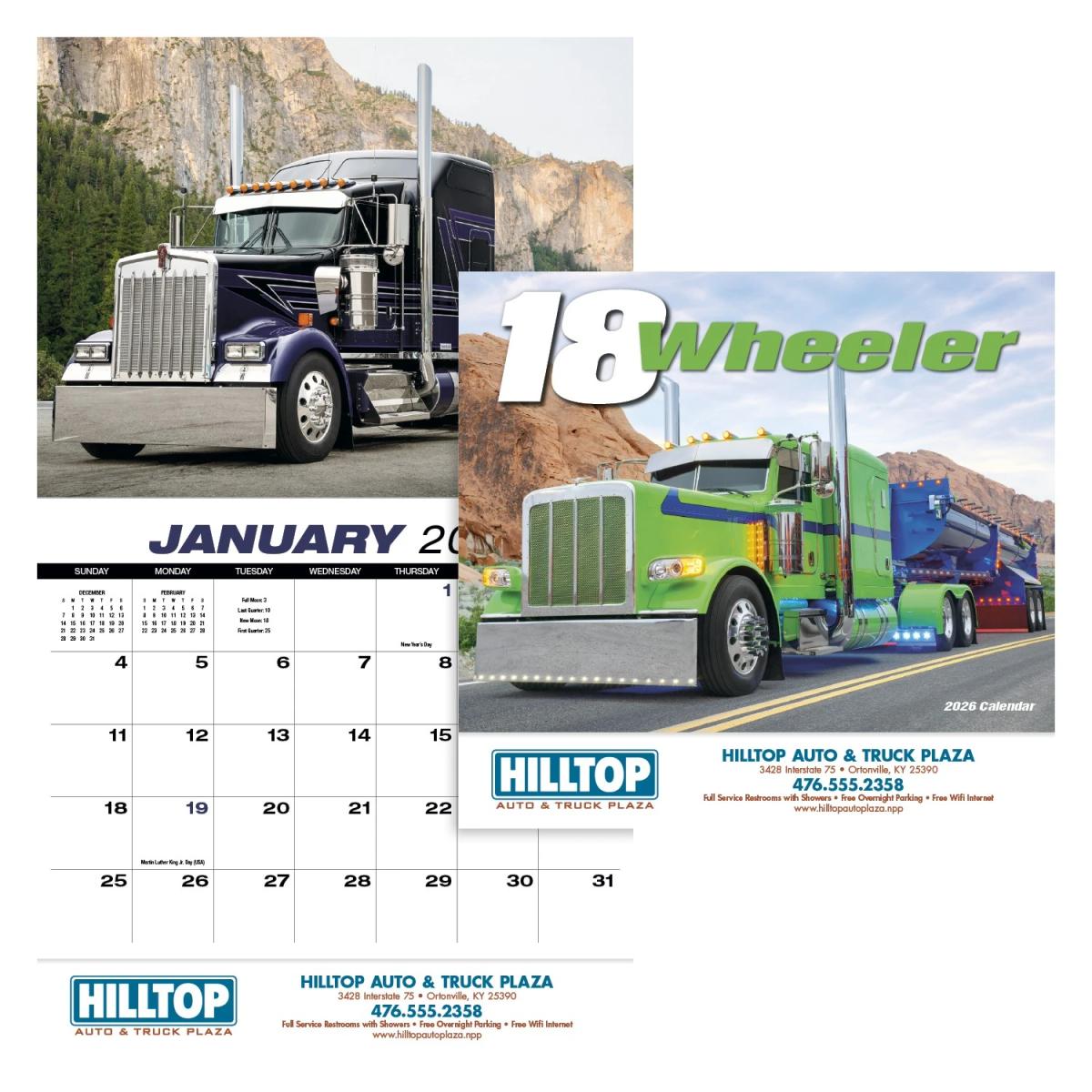 18-Wheeler Wall Appointment Calendar