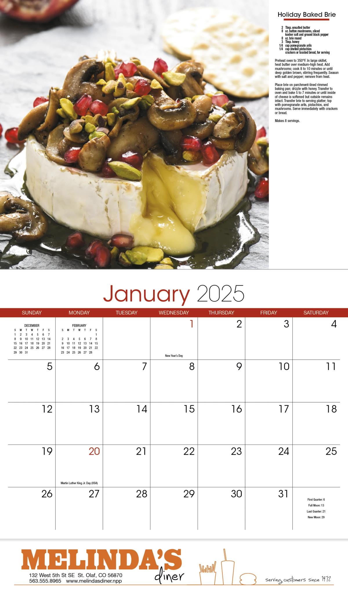 Cooking Appointment Calendar