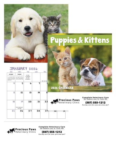 Puppies & Kittens Mini Calendar