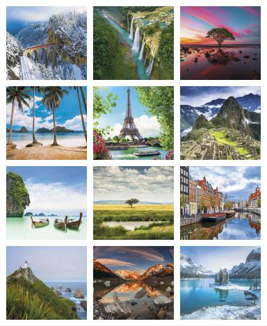 Glorious Getaways Mini Calendar