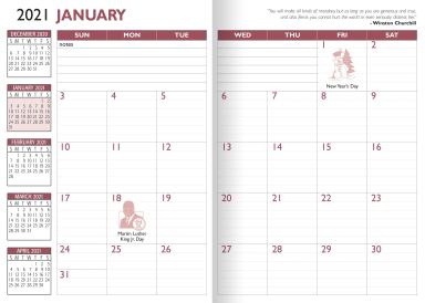Promotional Vinyl Monthly Planner