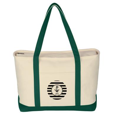 LARGE HEAVY COTTON CANVAS BOAT TOTE BAG