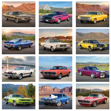 Muscle Cars Wall Calendar - Stapled