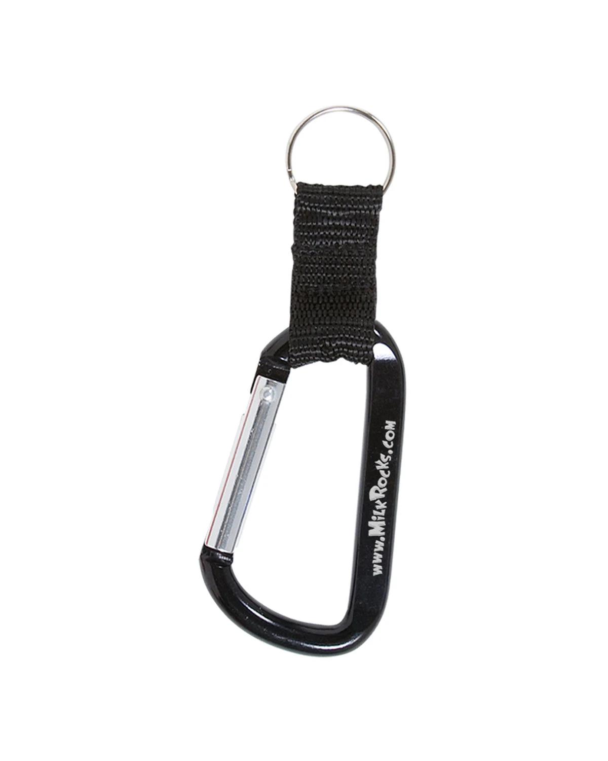 Carabiner Keychain w/ Split Ring and Strap