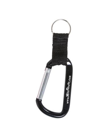 Carabiner Keychain w/ Split Ring and Strap