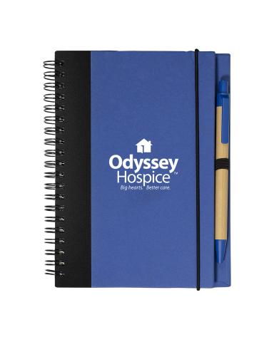 Recycled Notebook with Fabric Contrast Accents