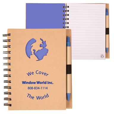 Recycled Globe Die Cut Notebook