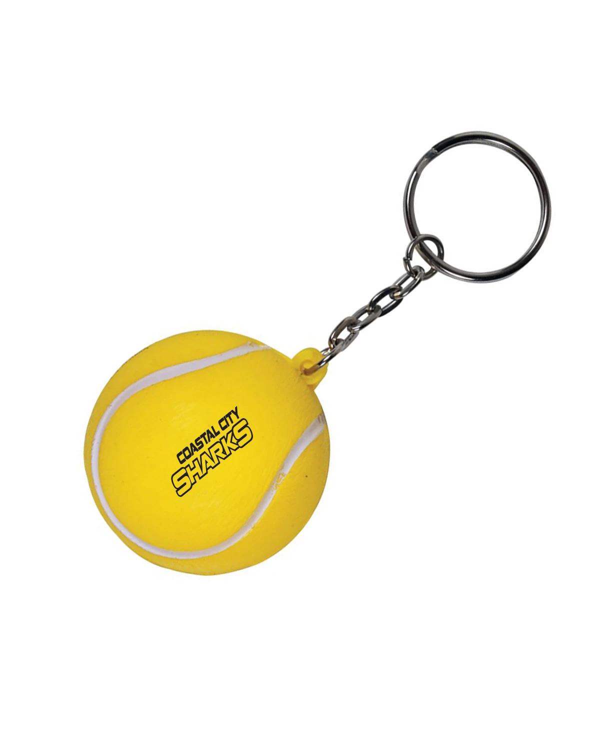 Tennis Ball Squeeze Toy Key Chain