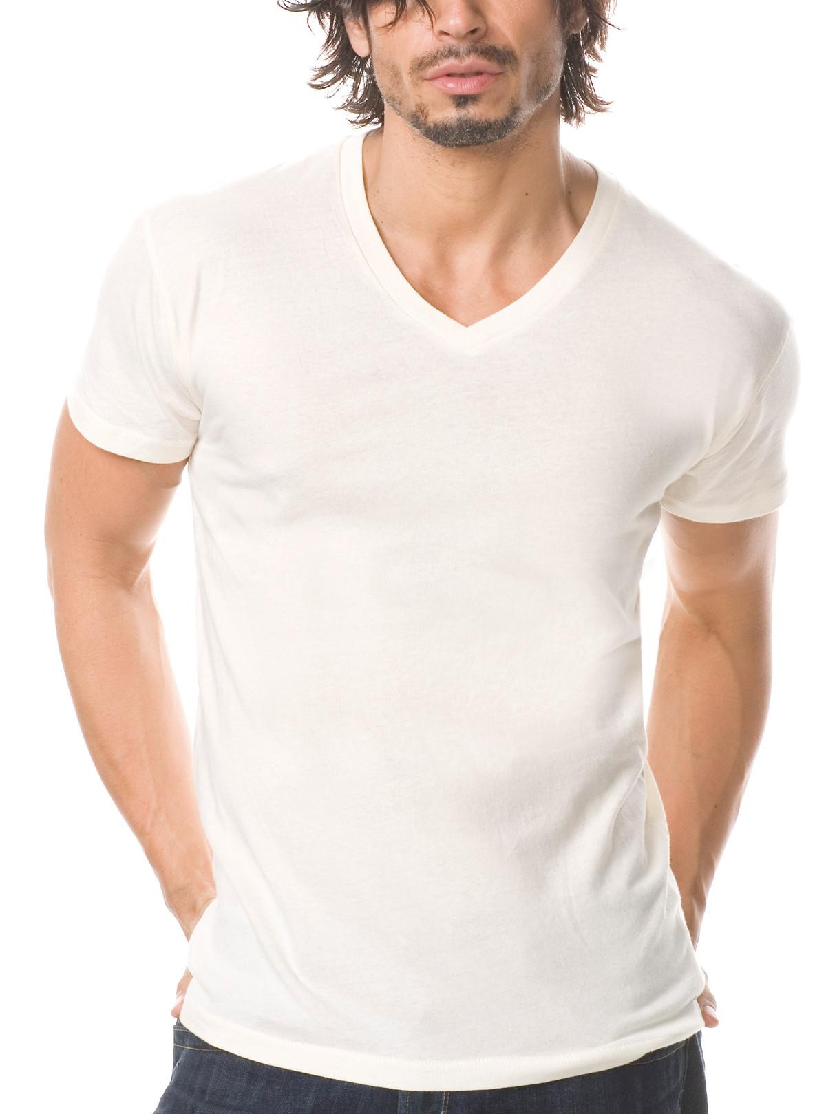 Next Level Fitted V-Neck Cotton Tee