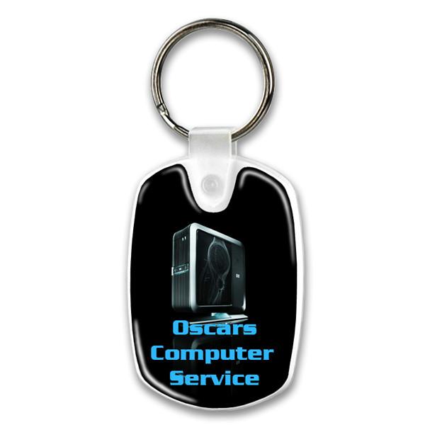 Oval Budget Domed Keytag