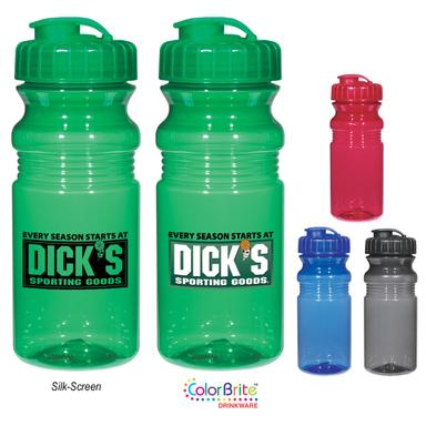 20 OZ. POLY-CLEAR™ FITNESS BOTTLE WITH SUPER SIPPER LID