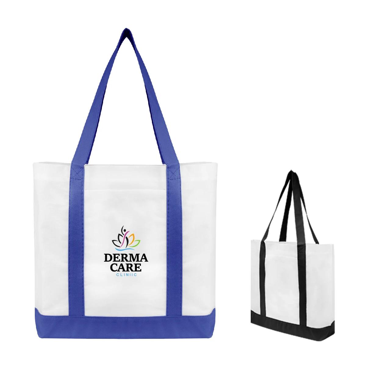 NON-WOVEN TOTE BAG WITH TRIM COLORS