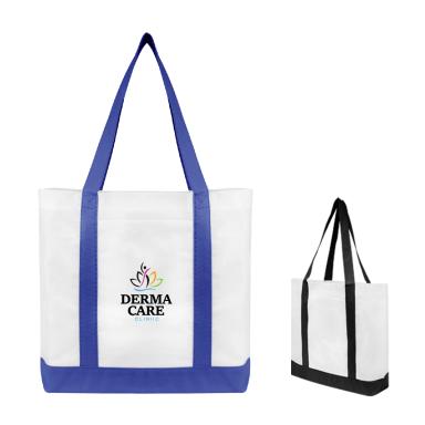NON-WOVEN TOTE BAG WITH TRIM COLORS