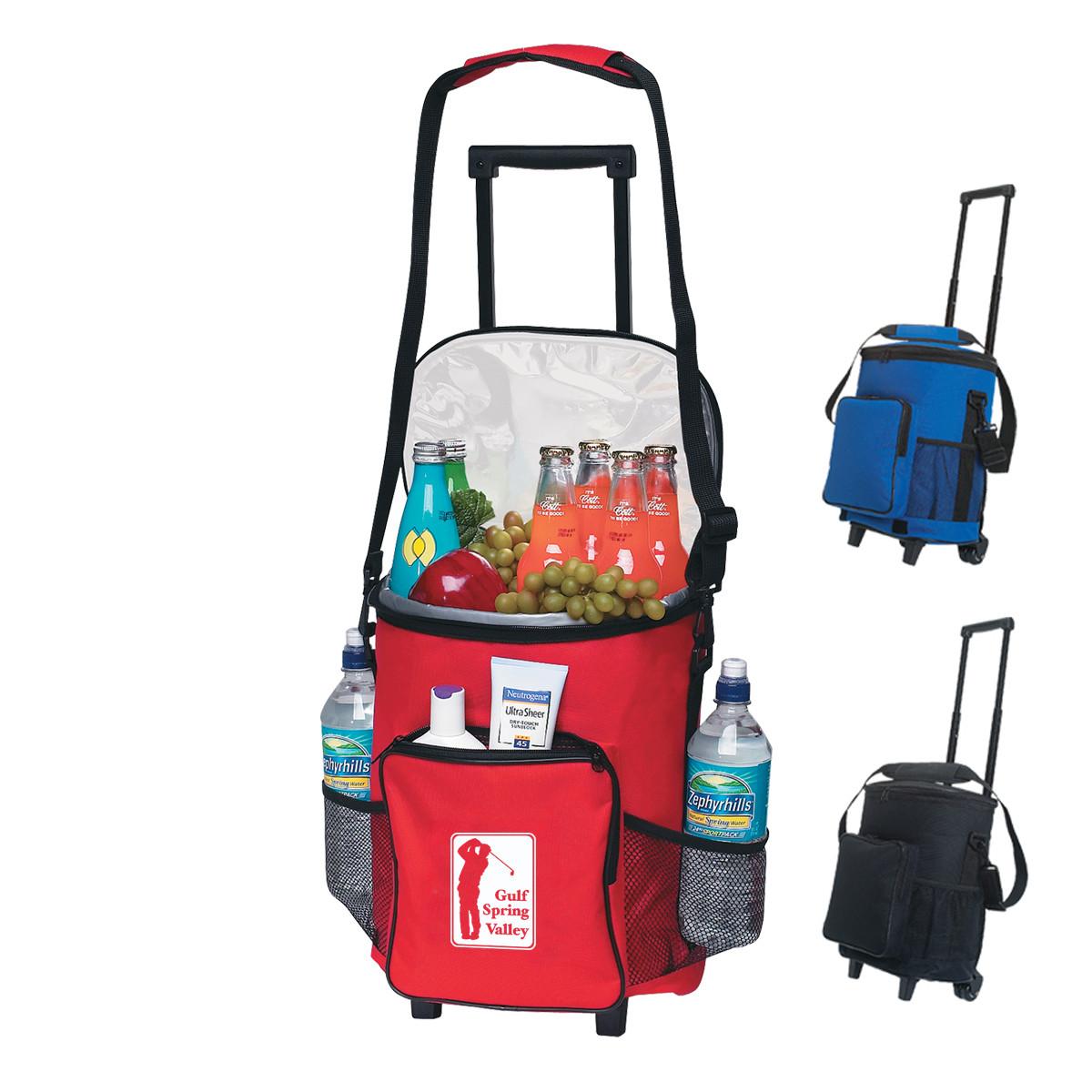 18 CAN ROLLING COOLER - EMBROIDERED