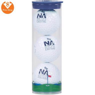 3 Ball Clear Tube w/ Wilson Ultra Distance Golf Balls