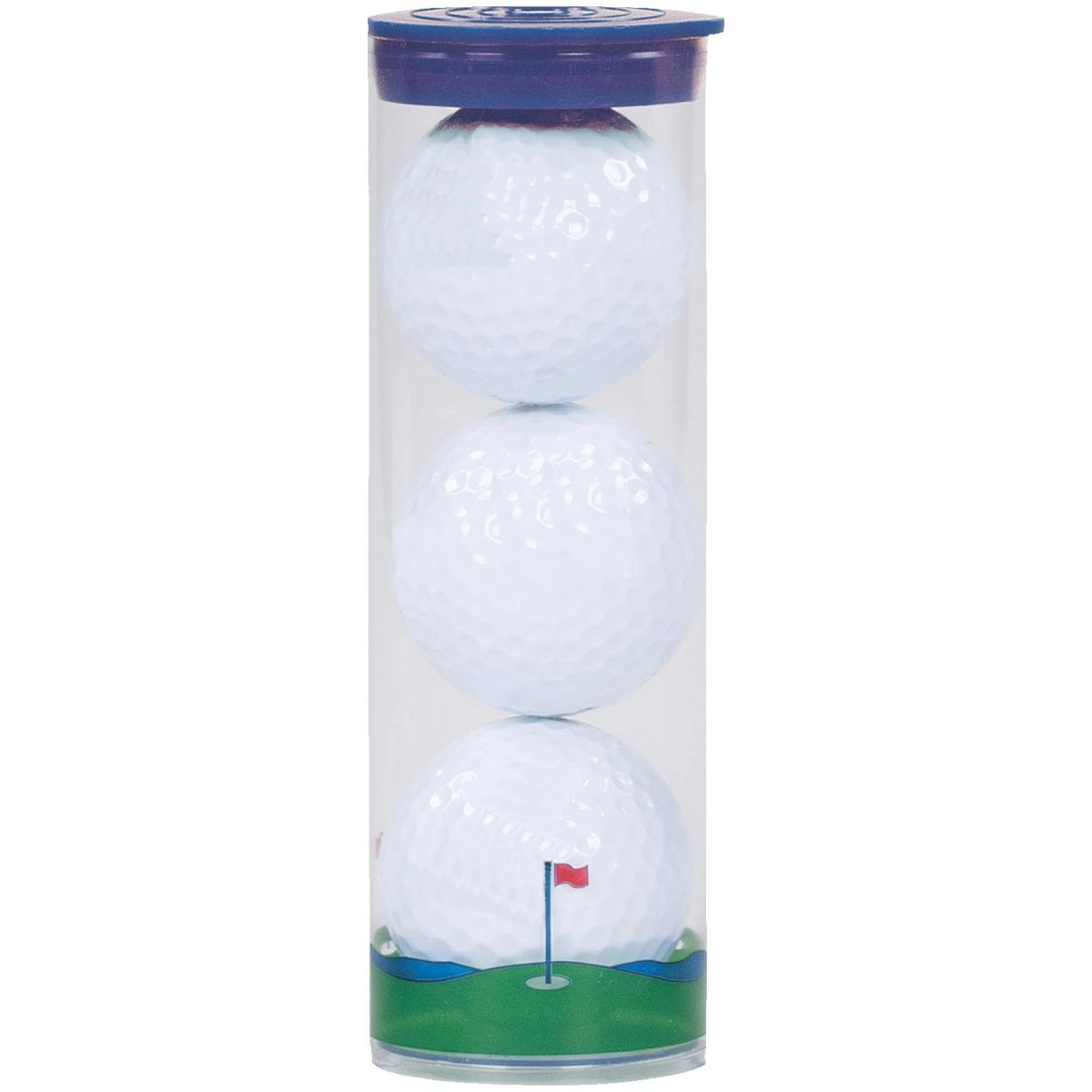 3 Ball Clear Tube w/ Wilson Ultra Distance Golf Balls