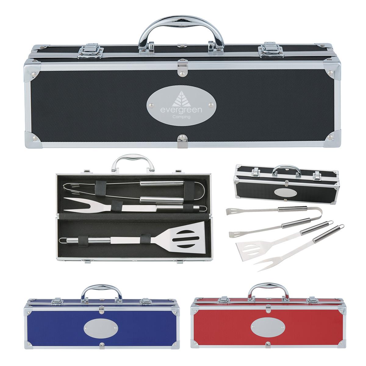 BBQ SET IN ALUMINUM CASE (Screen Printed)