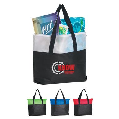 NON-WOVEN ZIPPERED TOTE BAG