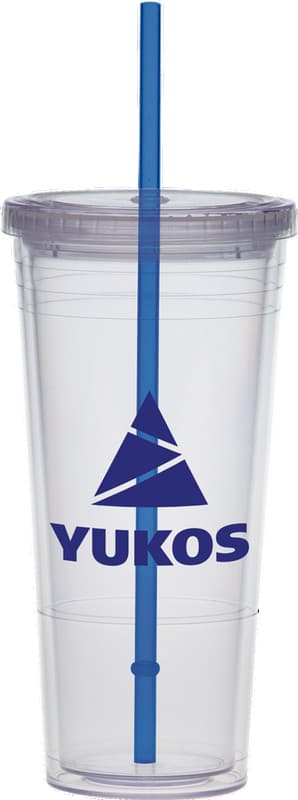 24 oz. Carnival Cup Collection w/ Blue Straw