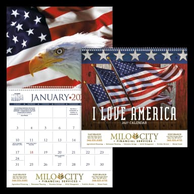 I Love America Calendar