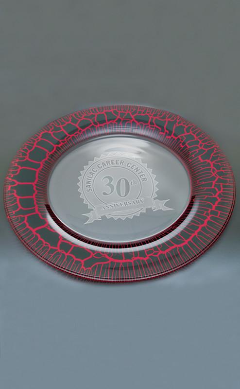 Large Red Leopard Plate