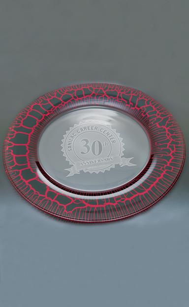Large Red Leopard Plate