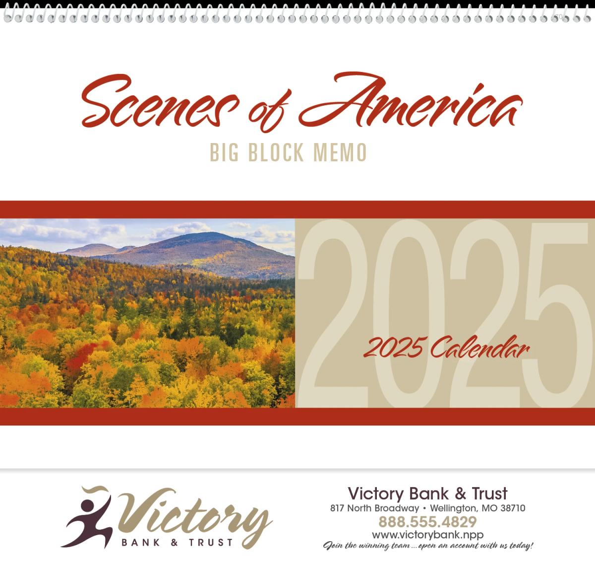 Scenes of America Big Block Memo Calendar