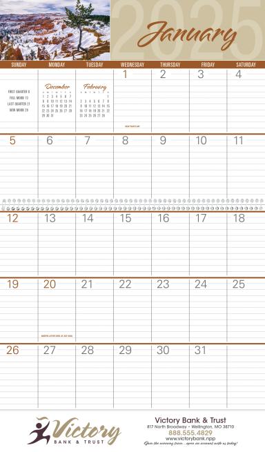 Scenes of America Big Block Memo Calendar