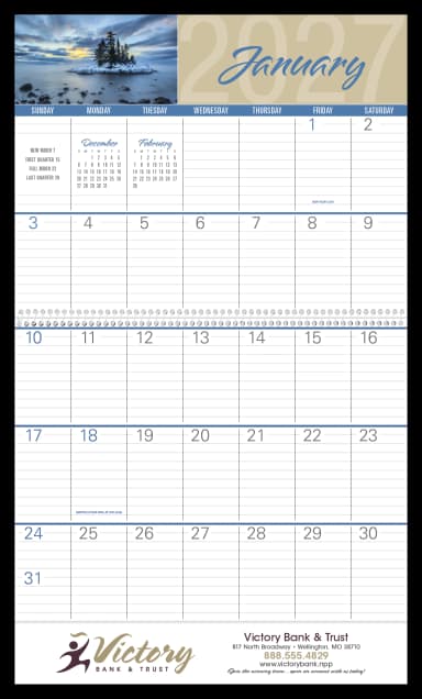 Scenes of America Big Block Memo Calendar