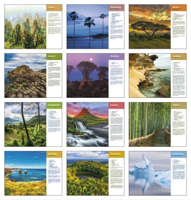 World Scenes with Recipe Calendar
