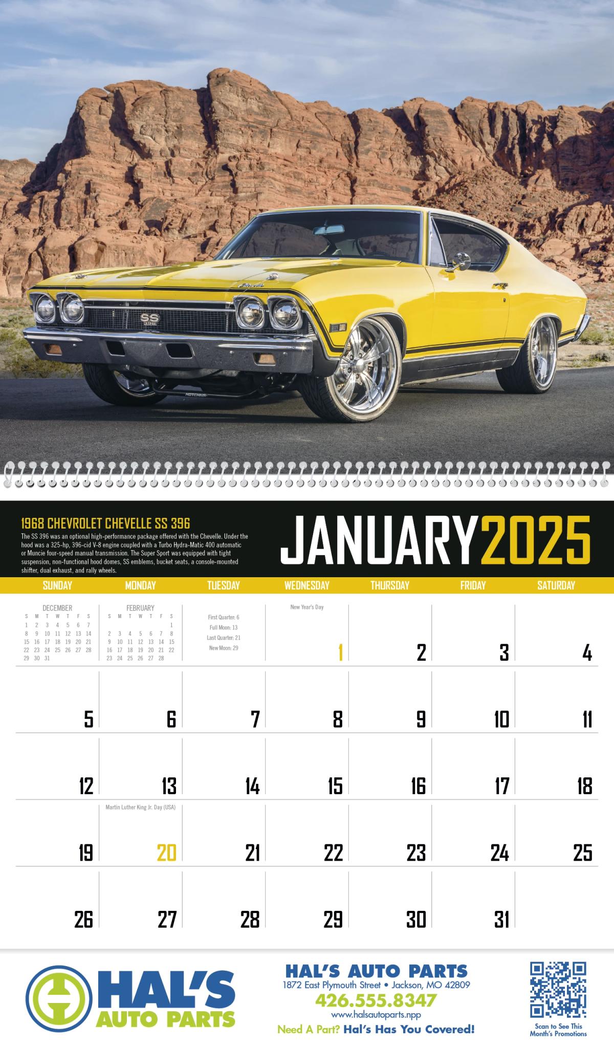 Muscle Cars Calendar