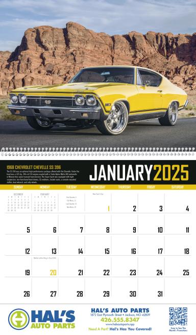 Muscle Cars Calendar