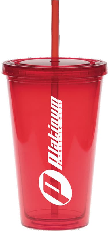 20 oz. Color Carnival Cup w/ Red Straw