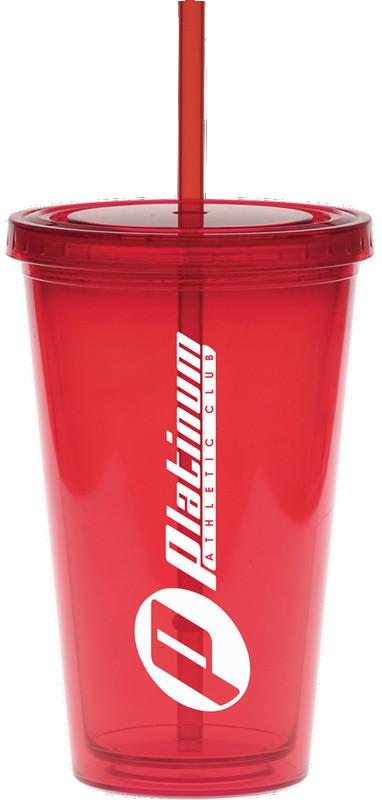 20 oz. Color Carnival Cup w/ Red Straw