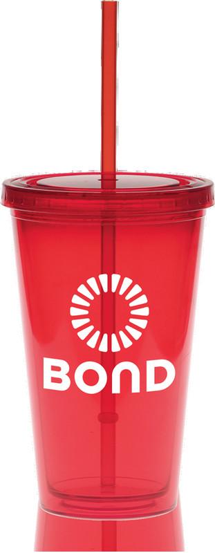 16 oz. Color Carnival Cup Collection w/ Red Straw