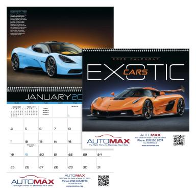 Exotic Cars Calendar