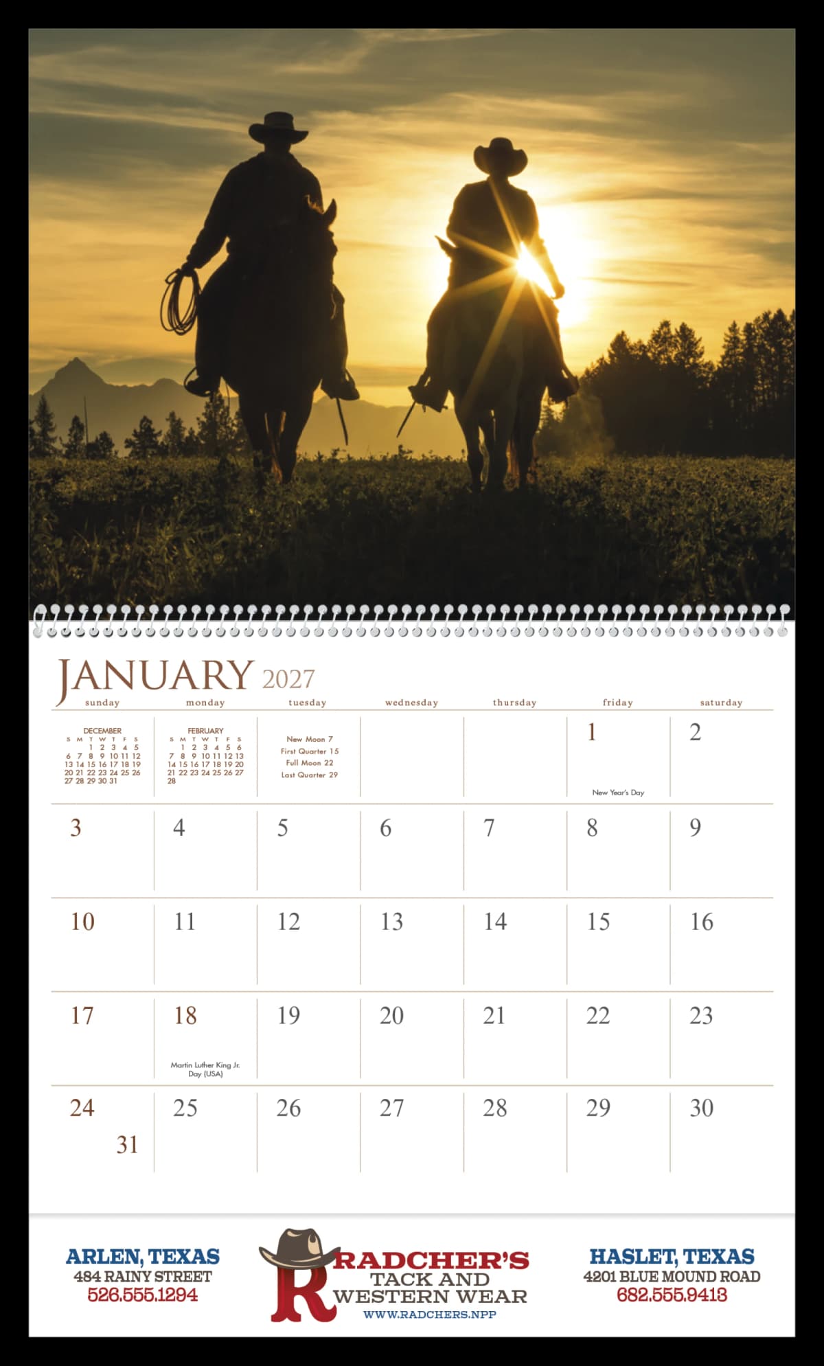 Visions of the West 16 Month Calendar