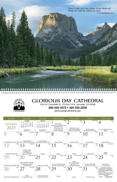 Catholic Scenic  Calendar