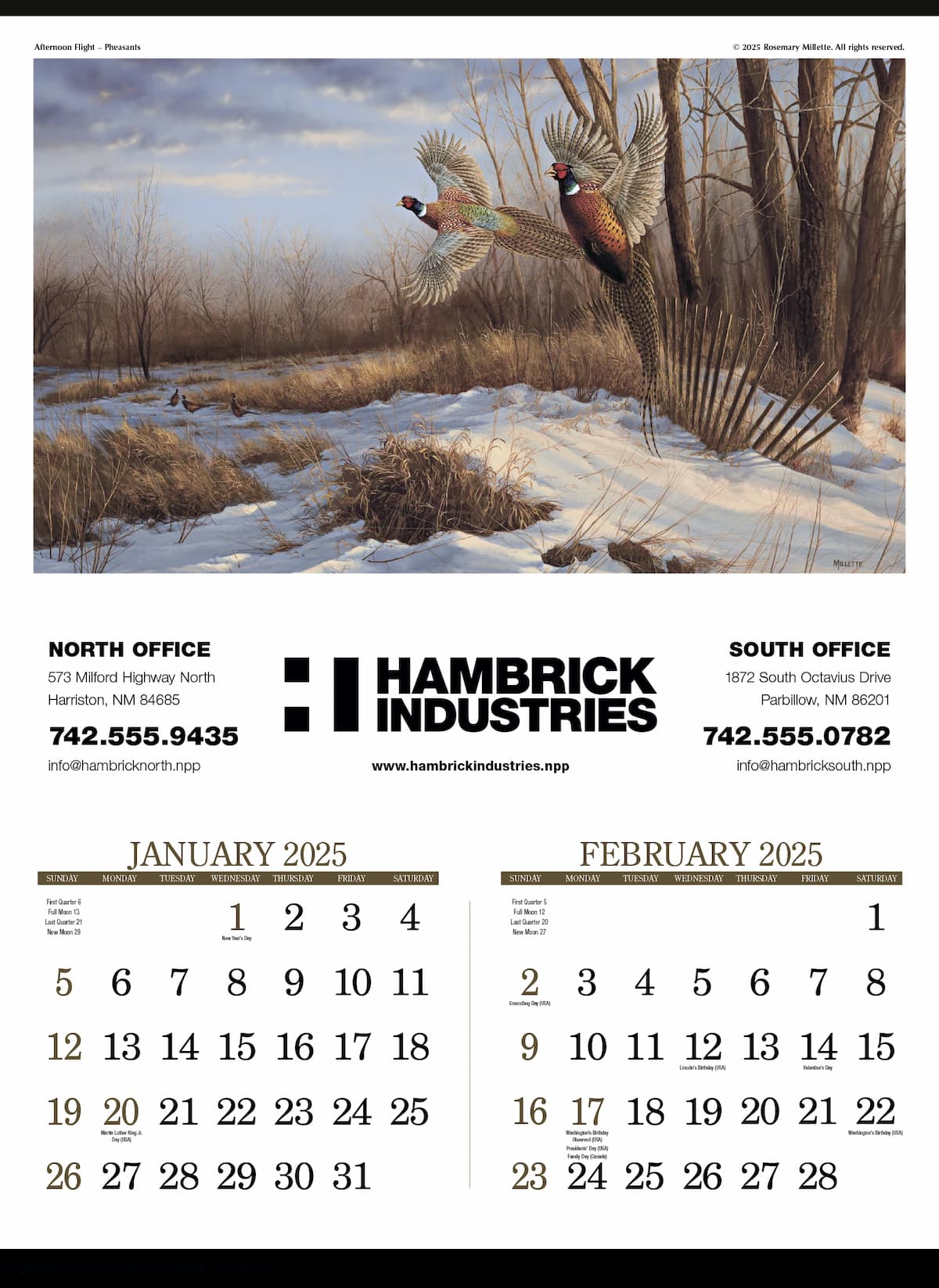 Wildlife Art Calendar