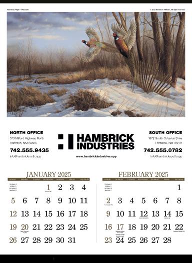Wildlife Art Calendar
