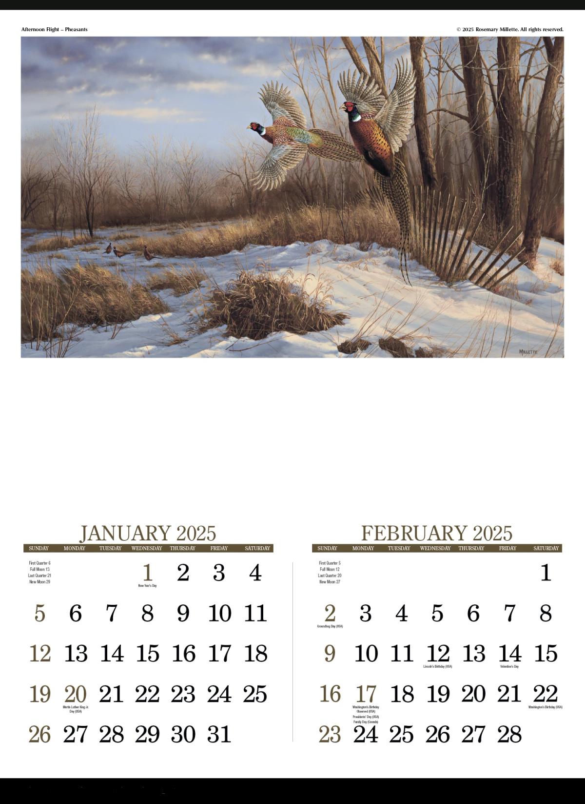 Wildlife Art Calendar