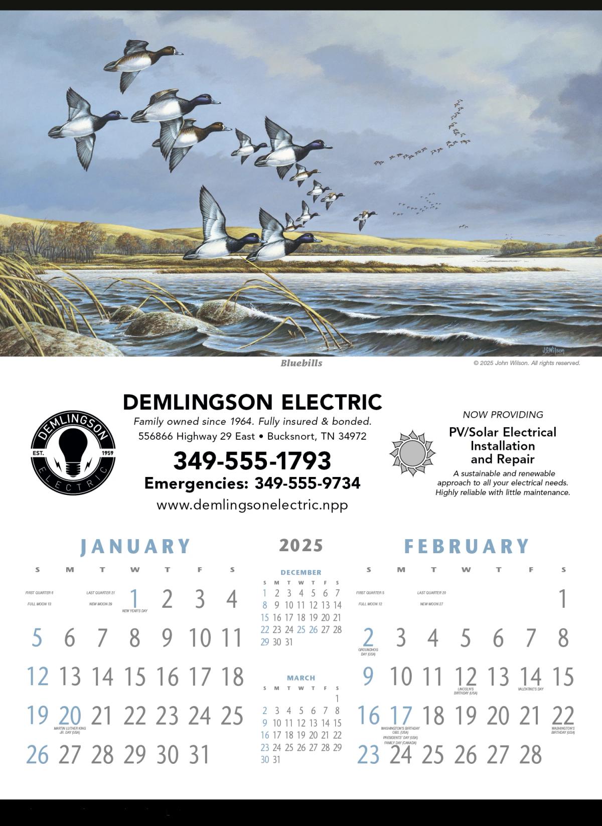 North American Waterfowl Calendar