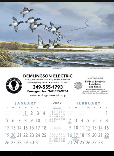 North American Waterfowl Calendar