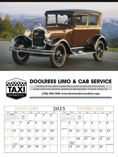 Antique Cars Calendar
