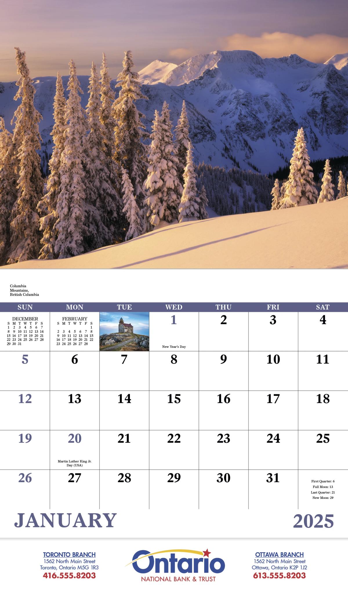 Canadian Scenic Calendar