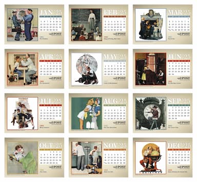 The Saturday Evening Post Large Desk Calendar