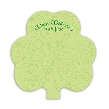 BIC 3"x3" Adhesive Die Cut 25 Sheet Notepad (Shamrock)