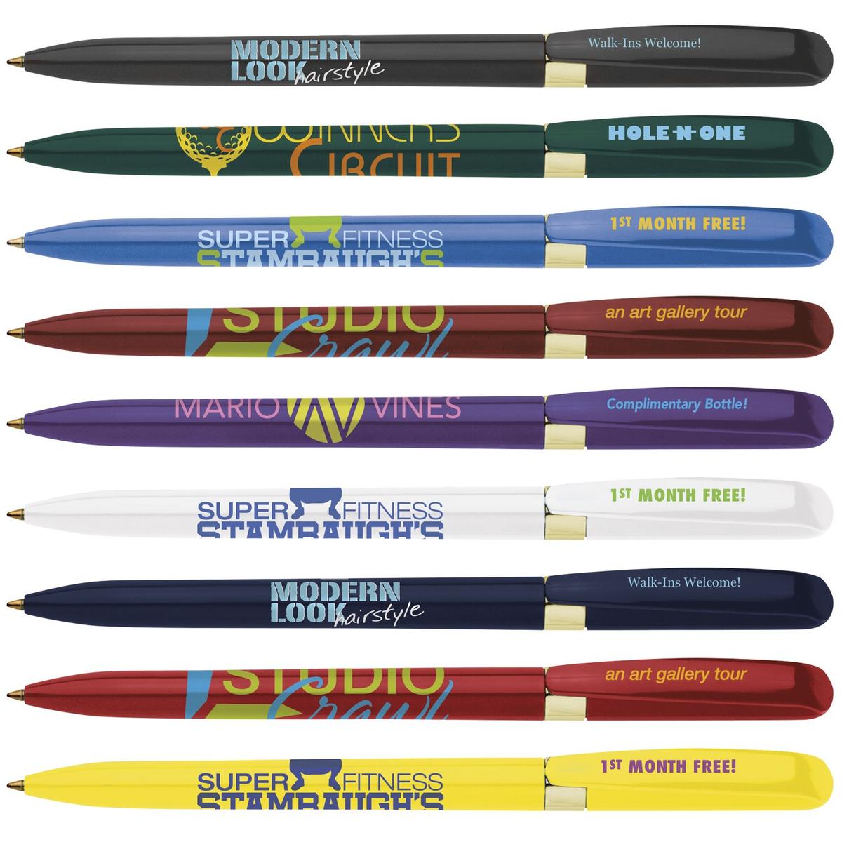 BIC Pivo Twist Action Ballpoint Pen with Gold Plated Ring