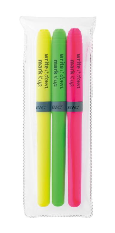 BIC Brite Liner Grip Highlighter 3 Pack